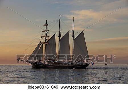 "Tall ship Gulden Leeuw at the Hanse Sail 2013, Baltic Sea at the entrance to the port, Warnemunde, Rostock, Mecklenburg-Western Pomerania, Germany, Europe" View Large Photo Image Stock Photo - "Tall ship Gulden Leeuw at the Hanse Sail 2013, Baltic Sea at the entrance to the port, Warnemunde, Rostock, Mecklenburg-Western Pomerania, Germany, Europe". Fotosearch
