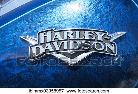Stock Photo - "Tank of a Harley Davidson, Harley Davidson Event, Hamburg, Germany, Europe". Fotosearch