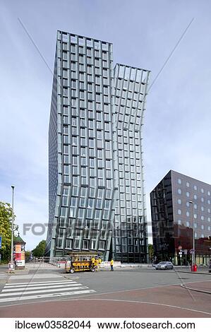 Picture - "Tanzende Tuerme"""", """"Dancing Towers"""" at the Reeperbahn, Hamburg, Hamburg, Germany, Europe". Fotosearch