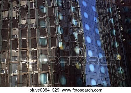 "Tanzende Turme office building reflected in the facade of the Arcotel Onyx Hotel, Reeperbahn, St. Pauli, Hamburg, Hamburg, Germany, Europe" View Large Photo Image Stock Photo - "Tanzende Turme office building reflected in the facade of the Arcotel Onyx Hotel, Reeperbahn, St. Pauli, Hamburg, Hamburg, Germany, Europe". Fotosearch