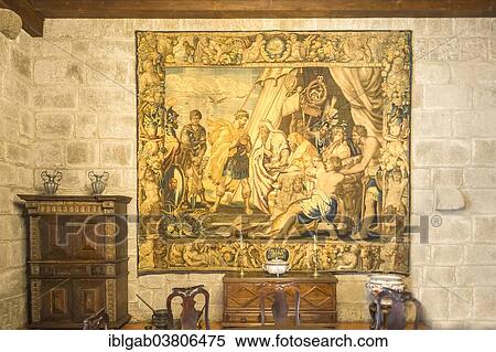 "Tapestry, Palace of the Dukes of Braganza, Guimaraes, Minho, Portugal, Europe" View Large Photo Image Stock Photography - "Tapestry, Palace of the Dukes of Braganza, Guimaraes, Minho, Portugal, Europe". Fotosearch