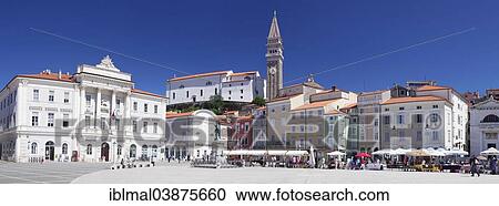 "Tartini Square with Cathedral of St. George, Piran, Istria, Slovenia, Europe" View Large Photo Image Stock Image - "Tartini Square with Cathedral of St. George, Piran, Istria, Slovenia, Europe". Fotosearch