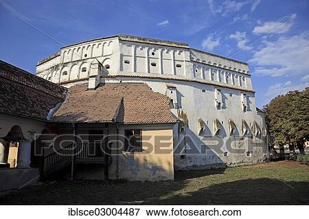Stock Photo - "Tartlau Fortified Church, the largest church castle in Transylvania, UNESCO World Cultural Heritage Site, Prejmer, Brasov County, Transylvania, Romania, Europe". Fotosearch
