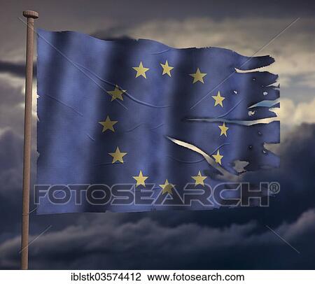 "Tattered EU flag, Germany, Europe" View Large Photo Image Stock Image - "Tattered EU flag, Germany, Europe". Fotosearch