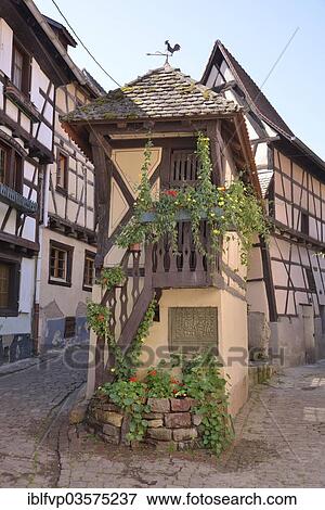 "Taubenhaus building in Eguisheim, named favorite village of the French in 2013, Le Village Prefere, Eguisheim, Departement Haut-Rhin, Alsace, France, Europe" View Large Photo Image Stock Photo - "Taubenhaus building in Eguisheim, named favorite village of the French in 2013, Le Village Prefere, Eguisheim, Departement Haut-Rhin, Alsace, France, Europe". Fotosearch