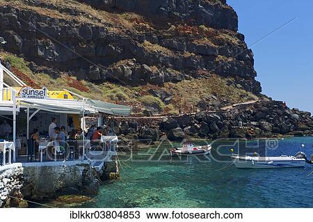"Taverna with harbour, Amoudi, Oia, Santorini, Cyclades, Greece, Europe" View Large Photo Image Stock Image - "Taverna with harbour, Amoudi, Oia, Santorini, Cyclades, Greece, Europe". Fotosearch