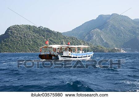 "Taxi boat in the Turkish Aegean Sea, Marmaris, Provinz Mugla, Aegais, Turkey, Asia" View Large Photo Image Stock Image - "Taxi boat in the Turkish Aegean Sea, Marmaris, Provinz Mugla, Aegais, Turkey, Asia". Fotosearch
