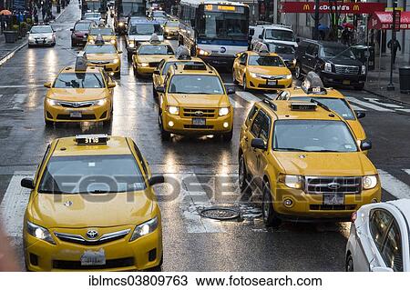 "Taxis, Manhattan, New York City, New York, USA" View Large Photo Image Stock Image - "Taxis, Manhattan, New York City, New York, USA". Fotosearch