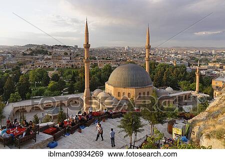 "Tea garden above Dergah Mosque, Sanliurfa, Urfa, Sanliurfa, Southeastern Anatolia, Anatolia, Turkey, Asia" View Large Photo Image Stock Photo - "Tea garden above Dergah Mosque, Sanliurfa, Urfa, Sanliurfa, Southeastern Anatolia, Anatolia, Turkey, Asia". Fotosearch