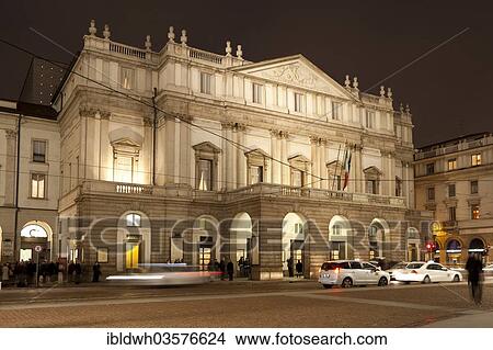 Picture - "Teatro alla Scala opera house, Milan, Lombardy, Italy, Europe". Fotosearch