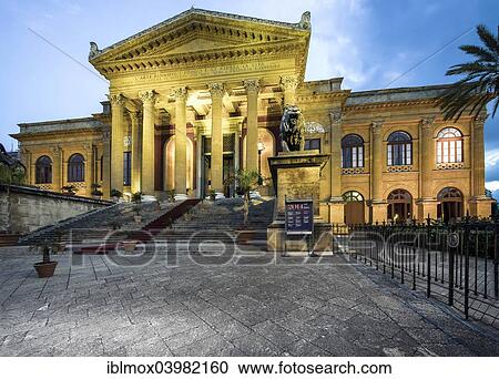 "Teatro Massimo at dusk, Piazza Verdi, historic centre, Palermo, Sicily, Italy, Europe" View Large Photo Image Stock Image - "Teatro Massimo at dusk, Piazza Verdi, historic centre, Palermo, Sicily, Italy, Europe". Fotosearch