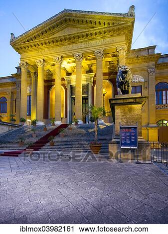 "Teatro Massimo at dusk, Piazza Verdi, historic centre, Palermo, Sicily, Italy, Europe" View Large Photo Image Stock Image - "Teatro Massimo at dusk, Piazza Verdi, historic centre, Palermo, Sicily, Italy, Europe". Fotosearch