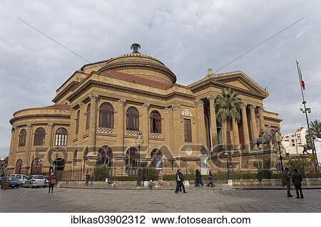 Stock Image - "Teatro Massimo, Palermo, Sicily, Italy, Europe". Fotosearch