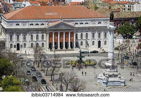"Teatro Nacional Dona Maria II, National Theatre on Praca Rossio square, Baixa, Lisbon, Lisbon District, Portugal, Europe" View Large Photo Image Picture - "Teatro Nacional Dona Maria II, National Theatre on Praca Rossio square, Baixa, Lisbon, Lisbon District, Portugal, Europe". Fotosearch