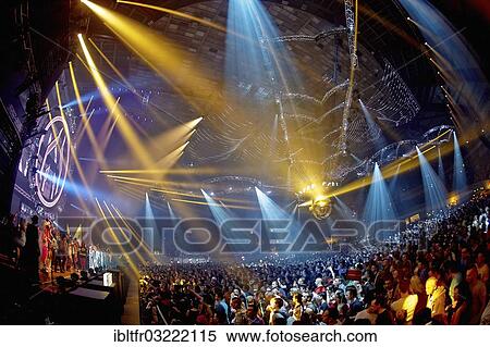 Stock Photography - "Techno festival """"Mayday 2013"""", Westfalenhalle Dortmund, Dortmund, Ruhr district, North Rhine-Westphalia, Germany, Europe". Fotosearch