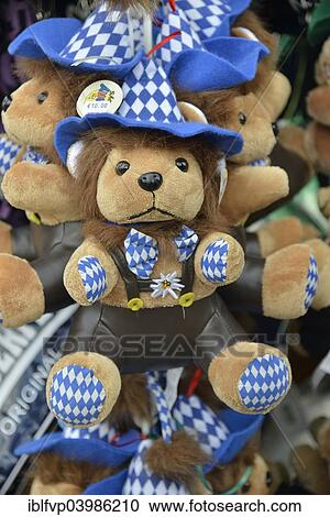 "Teddy bear in traditional Bavarian dress on a stall, Oktoberfest, Munich, Upper Bavaria, Bavaria, Germany, Europe" View Large Photo Image Stock Image - "Teddy bear in traditional Bavarian dress on a stall, Oktoberfest, Munich, Upper Bavaria, Bavaria, Germany, Europe". Fotosearch