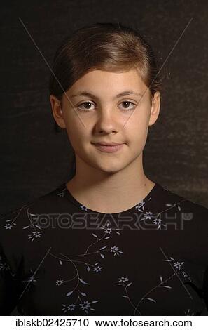 Stock Image - Teenage girl portrait. Fotosearch