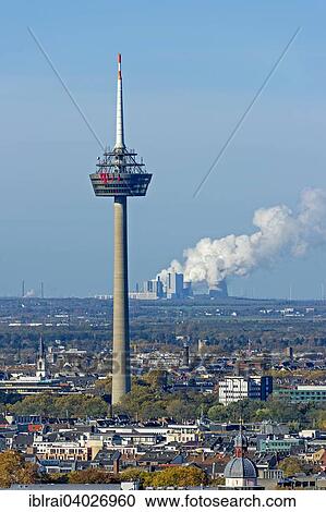 "Telecommunications tower Colonius, behind RWE coal-fired power plant Niederaussem, Bergheim, Cologne, North Rhine-Westphalia, Germany, Europe" View Large Photo Image Stock Image - "Telecommunications tower Colonius, behind RWE coal-fired power plant Niederaussem, Bergheim, Cologne, North Rhine-Westphalia, Germany, Europe". Fotosearch