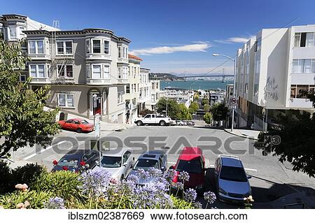 "Telegraph Hill district with a view towards Bay Bridge, San Francisco, California, USA" View Large Photo Image Stock Photo - "Telegraph Hill district with a view towards Bay Bridge, San Francisco, California, USA". Fotosearch