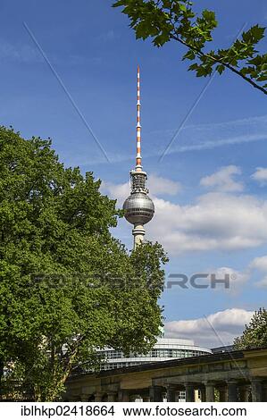 Picture - Television tower, Alexanderplatz square, Berlin, Germany, Europe. Fotosearch