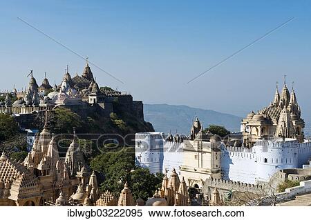 "Temple complex on the holy mountain of Shatrunjaya, important pilgrimage site for followers of Jainism, one of the four most sacred mountains of Jainism, Palitana, Gujarat, India, Asia" View Large Photo Image Stock Photography - "Temple complex on the holy mountain of Shatrunjaya, important pilgrimage site for followers of Jainism, one of the four most sacred mountains of Jainism, Palitana, Gujarat, India, Asia". Fotosearch