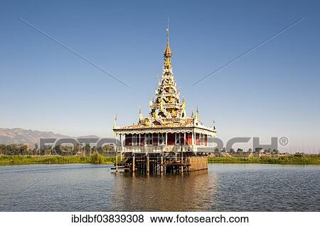 "Temple in the water, Inle Lake, Shan State, Myanmar, Asia" View Large Photo Image Stock Photo - "Temple in the water, Inle Lake, Shan State, Myanmar, Asia". Fotosearch