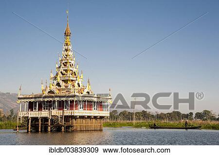 "Temple in the water, Inle Lake, Shan State, Myanmar, Asia" View Large Photo Image Stock Photo - "Temple in the water, Inle Lake, Shan State, Myanmar, Asia". Fotosearch