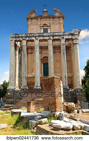 "Temple of Antonius and Faustina, Roman Forum, Forum Romanum, Rome, Italy, Europe" View Large Photo Image Stock Photograph - "Temple of Antonius and Faustina, Roman Forum, Forum Romanum, Rome, Italy, Europe". Fotosearch