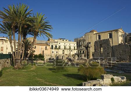 "Temple of Apollo in the historic town centre, Ortygia, Syracuse, Province of Syracuse, Sicily, Italy, Europe" View Large Photo Image Stock Photo - "Temple of Apollo in the historic town centre, Ortygia, Syracuse, Province of Syracuse, Sicily, Italy, Europe". Fotosearch