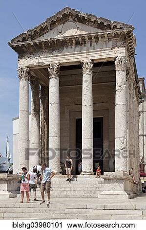 "Temple of Augustus, market square, Pula, Istria, Croatia, Europe" View Large Photo Image Stock Image - "Temple of Augustus, market square, Pula, Istria, Croatia, Europe". Fotosearch