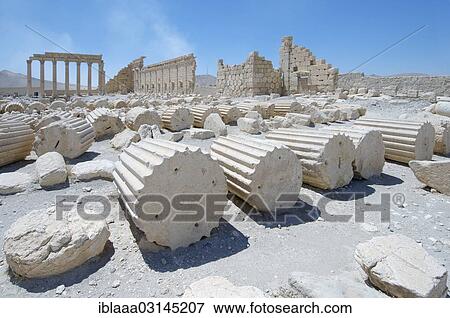 "Temple of Bel in the ancient city of Palmyra, Palmyra District, Homs Governorate, Syria, Asia" View Large Photo Image Stock Photo - "Temple of Bel in the ancient city of Palmyra, Palmyra District, Homs Governorate, Syria, Asia". Fotosearch