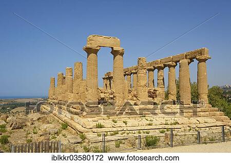 "Temple of Giunone or Temple of Hera, Archaeological Area of Agrigento, Temple Valley, Valle dei Templi, Agrigento, Province of Agrigento, Sicily, Italy, Europe" View Large Photo Image Stock Image - "Temple of Giunone or Temple of Hera, Archaeological Area of Agrigento, Temple Valley, Valle dei Templi, Agrigento, Province of Agrigento, Sicily, Italy, Europe". Fotosearch