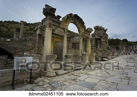"Temple of Hadrian, ancient city of Ephesus, Efes, Izmir province, Turkey, Asia" View Large Photo Image Stock Photography - "Temple of Hadrian, ancient city of Ephesus, Efes, Izmir province, Turkey, Asia". Fotosearch