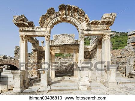 "Temple of Hadrian, Ephesus, Selcuk, Izmir Province, Aegean Region, Turkey, Asia" View Large Photo Image Stock Image - "Temple of Hadrian, Ephesus, Selcuk, Izmir Province, Aegean Region, Turkey, Asia". Fotosearch
