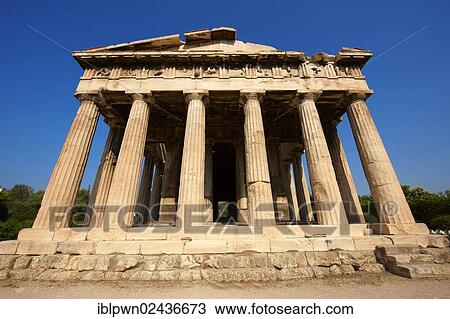 Stock Image - "Temple of Hephaestus, Agora of Athens, Greece, Europe". Fotosearch