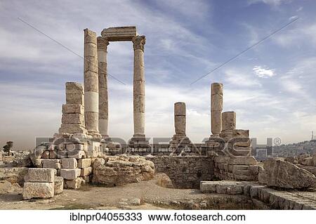 "Temple of Hercules, Jabal el Qala, Amman Citadel, ruins, columns, Amman, Jordan, Asia" View Large Photo Image Stock Image - "Temple of Hercules, Jabal el Qala, Amman Citadel, ruins, columns, Amman, Jordan, Asia". Fotosearch