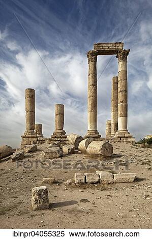 "Temple of Hercules, Jabal el Qala, Amman Citadel, ruins, columns, Amman, Jordan, Asia" View Large Photo Image Stock Photography - "Temple of Hercules, Jabal el Qala, Amman Citadel, ruins, columns, Amman, Jordan, Asia". Fotosearch