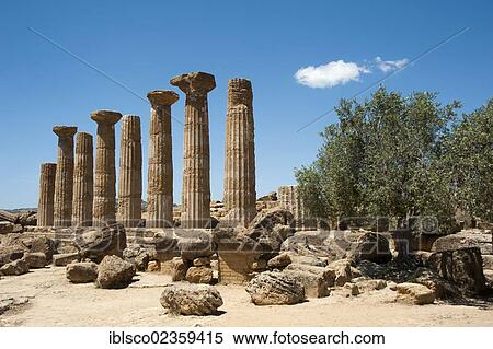 "Temple of Hercules, Valley of the Temples, Agrigento, Sicily, Italy, Europe" View Large Photo Image Stock Photography - "Temple of Hercules, Valley of the Temples, Agrigento, Sicily, Italy, Europe". Fotosearch
