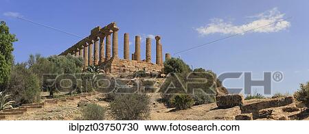 Stock Image - "Temple of Juno, Agrigento, Province of Agrigento, Sicily, Italy, Europe". Fotosearch