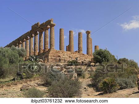 Stock Image - "Temple of Juno, Agrigento, Province of Agrigento, Sicily, Italy, Europe". Fotosearch