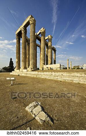 "Temple of Olympian Zeus, Olympieion, Athens, Greece, Europe" View Large Photo Image Stock Photograph - "Temple of Olympian Zeus, Olympieion, Athens, Greece, Europe". Fotosearch