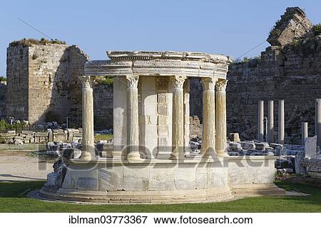 "Temple of Tyche, ancient city of Side, Pamphylia, Antalya Province, Turkey, Asia" View Large Photo Image Stock Photo - "Temple of Tyche, ancient city of Side, Pamphylia, Antalya Province, Turkey, Asia". Fotosearch