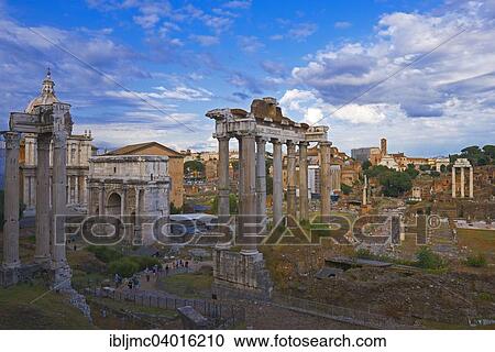 "Temple of Vespasian and Titus, Septimius Severus Arch, Temple of Saturn, Roman Forum, Rome, Lazio, Italy, Europe" View Large Photo Image Stock Image - "Temple of Vespasian and Titus, Septimius Severus Arch, Temple of Saturn, Roman Forum, Rome, Lazio, Italy, Europe". Fotosearch