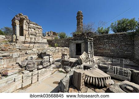"Temple ruins and Vijaya Stambha, a victory tower built during the reign of Rana Kumbha, Chittorgarh Fort, Chittorgarh, Rajasthan, India, Asia" View Large Photo Image Stock Photography - "Temple ruins and Vijaya Stambha, a victory tower built during the reign of Rana Kumbha, Chittorgarh Fort, Chittorgarh, Rajasthan, India, Asia". Fotosearch