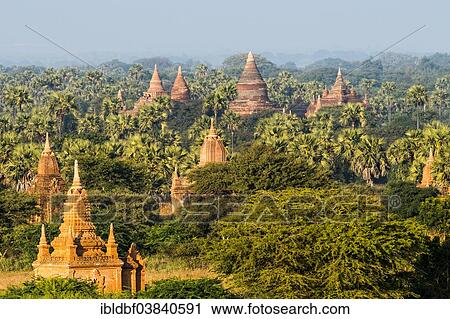 "Temples, stupas and pagodas in the temple complex of the Plateau of Bagan, Mandalay Division, Myanmar or Burma" View Large Photo Image Stock Image - "Temples, stupas and pagodas in the temple complex of the Plateau of Bagan, Mandalay Division, Myanmar or Burma". Fotosearch