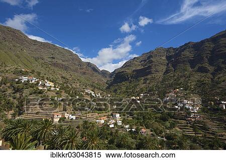"Terrace cultivation and a small settlement, Valle Gran Rey, La Gomera, Canary Islands, Spain, Europe" View Large Photo Image Stock Photography - "Terrace cultivation and a small settlement, Valle Gran Rey, La Gomera, Canary Islands, Spain, Europe". Fotosearch