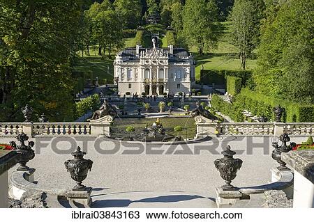 "Terrace gardens in the grounds of Schloss Linderhof Palace, Upper Bavaria, Bavaria, Germany, Europe" View Large Photo Image Stock Image - "Terrace gardens in the grounds of Schloss Linderhof Palace, Upper Bavaria, Bavaria, Germany, Europe". Fotosearch