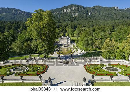 "Terrace gardens in the grounds of Schloss Linderhof Palace, Upper Bavaria, Bavaria, Germany, Europe" View Large Photo Image Stock Image - "Terrace gardens in the grounds of Schloss Linderhof Palace, Upper Bavaria, Bavaria, Germany, Europe". Fotosearch