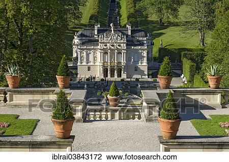 "Terrace gardens in the grounds of Schloss Linderhof Palace, Upper Bavaria, Bavaria, Germany, Europe" View Large Photo Image Stock Image - "Terrace gardens in the grounds of Schloss Linderhof Palace, Upper Bavaria, Bavaria, Germany, Europe". Fotosearch