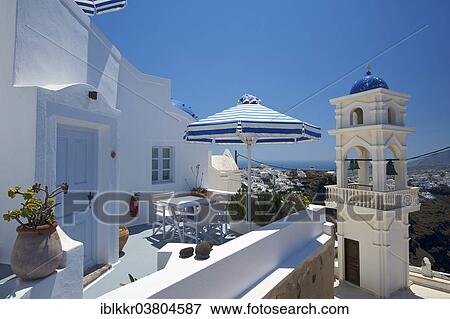"Terrace, Imerovigli, Santorini, Cyclades, Greece, Europe" View Large Photo Image Stock Photo - "Terrace, Imerovigli, Santorini, Cyclades, Greece, Europe". Fotosearch